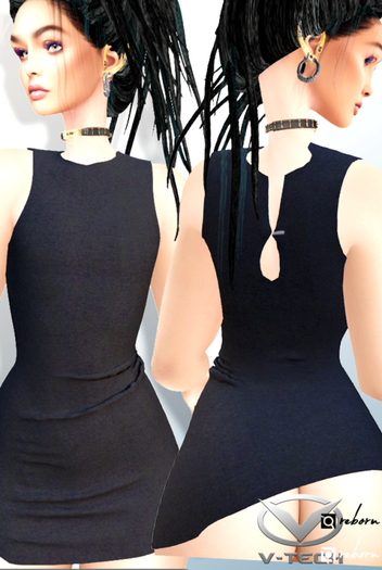 SiK Unknown Button Dress Black Reborn V Tech
