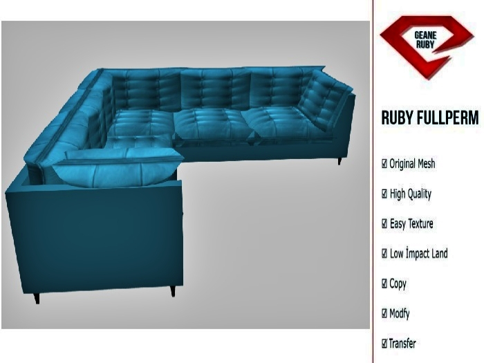 335 [Ruby Full Perm] Corner Sofa