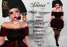 TC- Gina Pirate Complete Halloween Costume