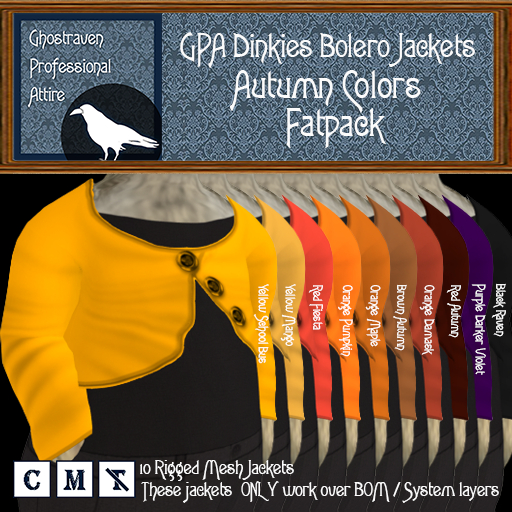 GPA Dinkies Bolero Jacket - Fatpack Autumn Colors