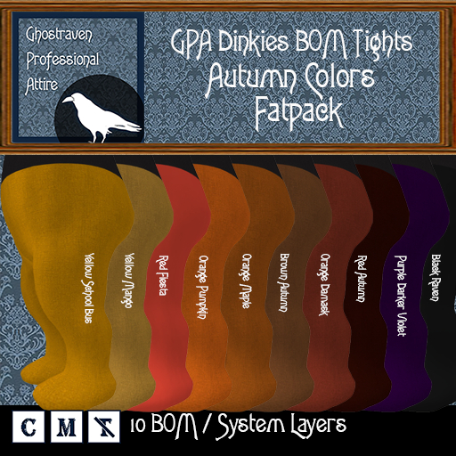 GPA Dinkies Tights BOM - Fatpack Autumn Colors