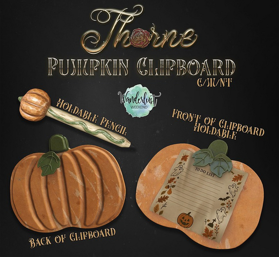 {Thorne} Pumpkin Clipboard