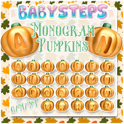 {Babysteps} Monogram Pumpkins