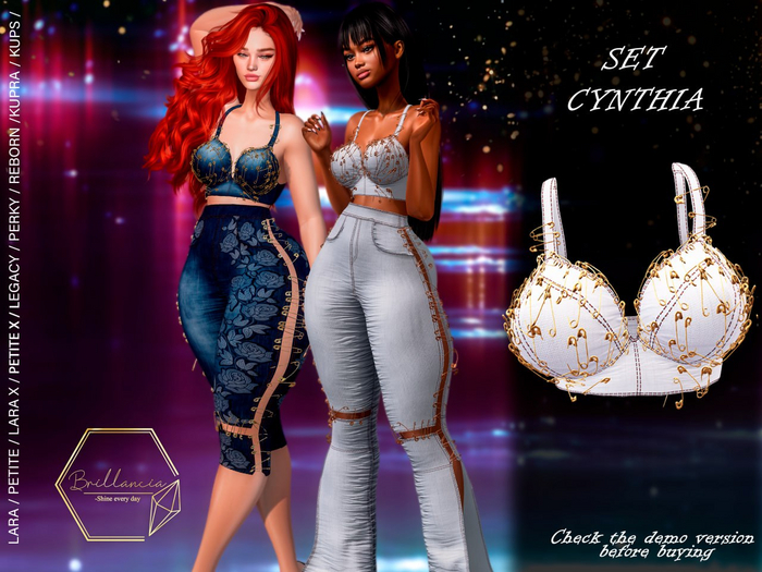 *BRILLANCIA* - Set Cynthia top white