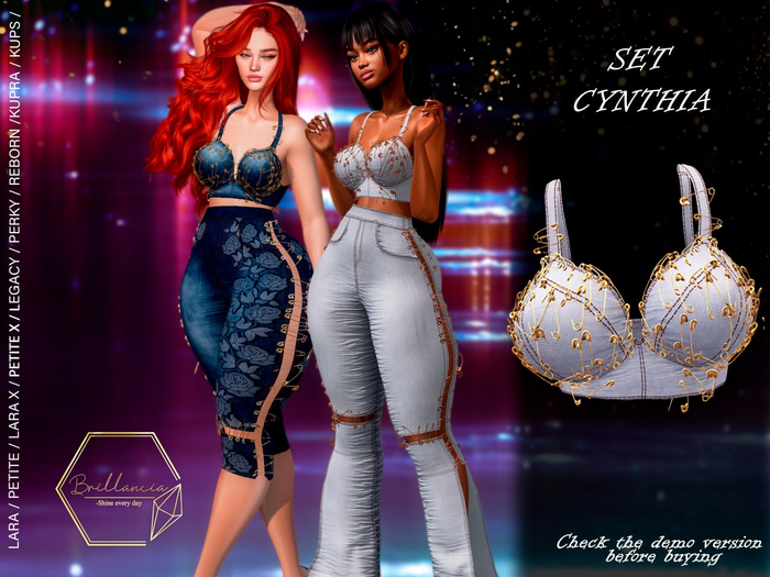 *BRILLANCIA* - Set Cynthia top grey