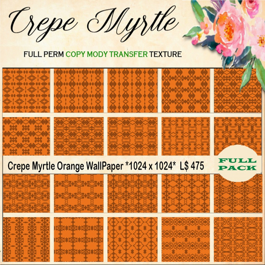 Crepe Myrtle Orange WallPaper Fullpack