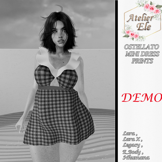 {AE} [ DEMO ] OSTELLATO MINI DRESS PRINTS
