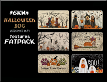 *6KW* FULL PERM Halloween Dogs Welcome Mat Textures FATPACK