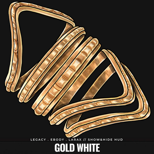 [BL] Bea armlets // gold white