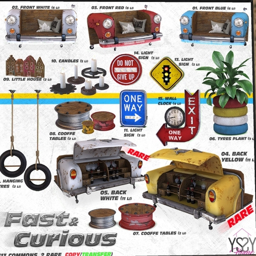 *YS&YS* Fast&Curious Set - 05 Back White RARE  box