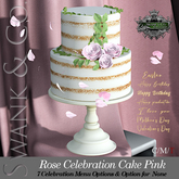 Swank & Co. Rose Celebration Cake Pink 