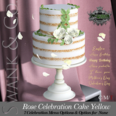 Swank & Co. Rose Celebration Cake Yellow 