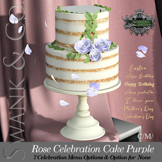 Swank & Co. Rose Celebration Cake Purple