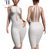 Thalia Heckroth - Petra midi dress WHITE