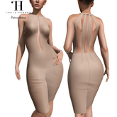 Thalia Heckroth - Petra midi dress NUDE