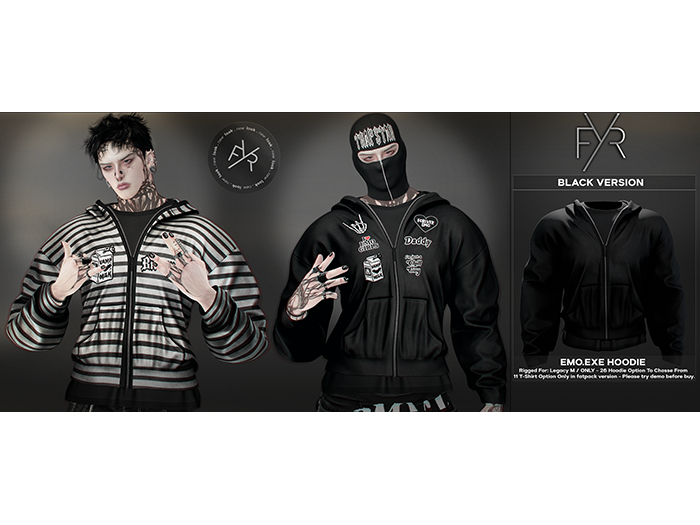 FYR - emo.exe - Hoodie Black