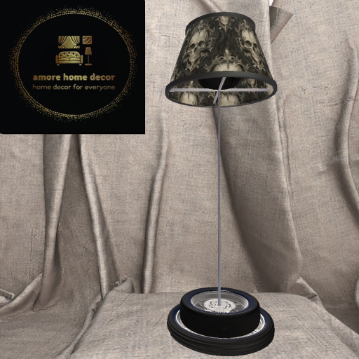 AMORE SKULL/SHADE FLOOR LAMP