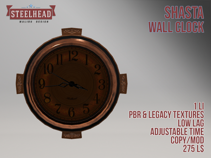 STEELHEAD SHASTA CLOCK