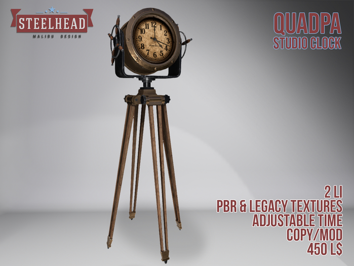 STEELHEAD QUADPA STUDIO CLOCK