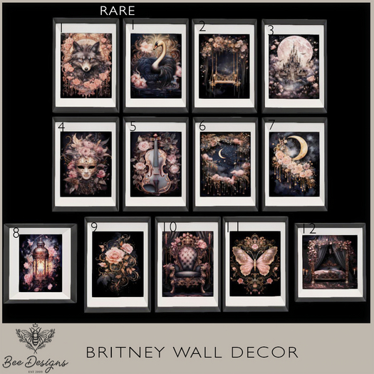 01 Bee Designs Britney wall decor RARE