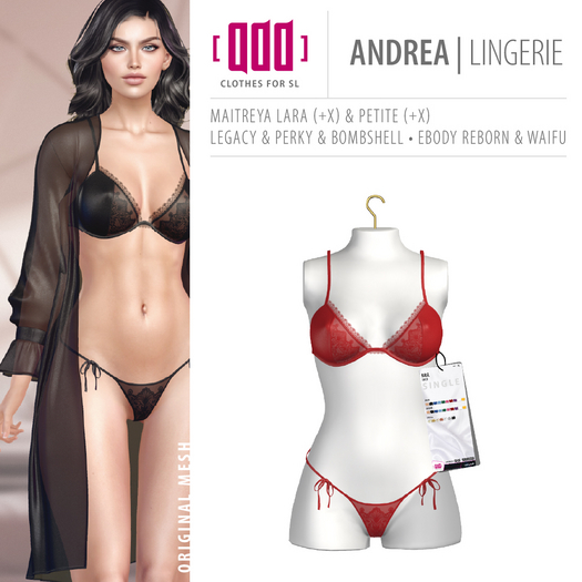 [ADD] Andrea Lingerie - Red