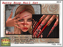 TSH Betty Boop Nail Set Reborn