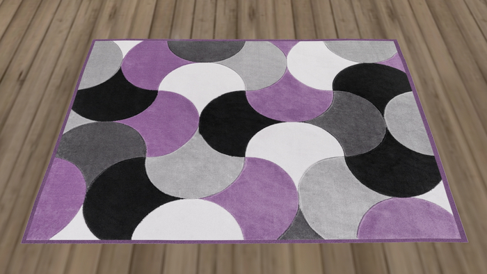 Wisteria & Gray Curves Rug