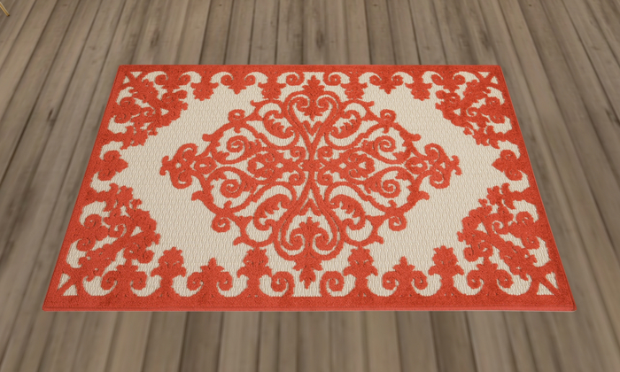 Orange Royal Area Rug
