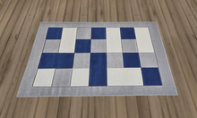 Blue & Gray Squares Rug
