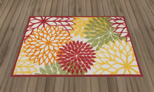 Red & Gold Blossom Rug