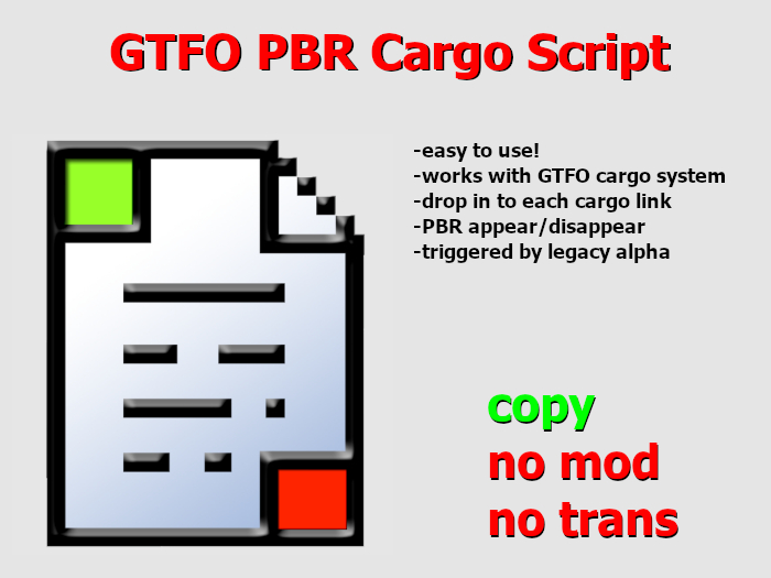 GTFO PBR Cargo Script