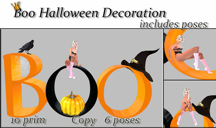 Boo Halloween Decoration – Spooky Photo Prop with Poses