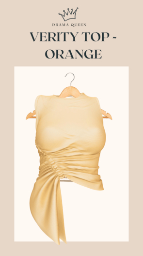 DRAMA QUEEN Verity Top - Orange (ADD)