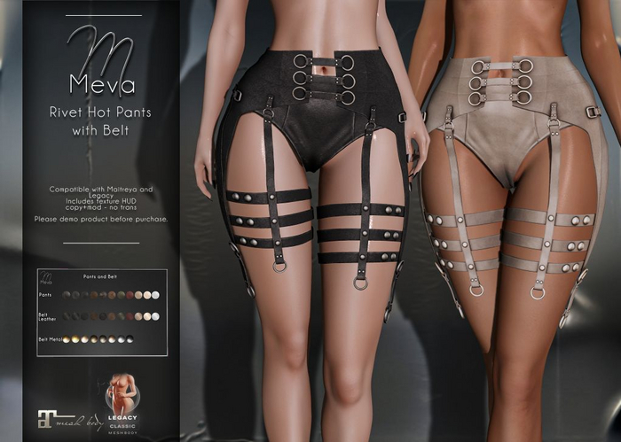 Meva Rivet Pants and Belt 