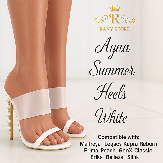 ~Rany~Ayna Summer Heels White 