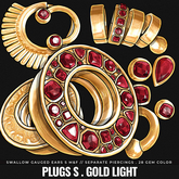 [BL] Drew plugs&piercing S // gold light
