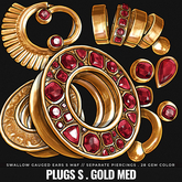 [BL] Drew plugs&piercing S // gold med