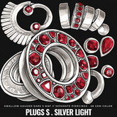 [BL] Drew plugs&piercing S // silver light