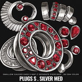 [BL] Drew plugs&piercing S // silver med