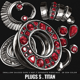[BL] Drew plugs&piercing S // titan