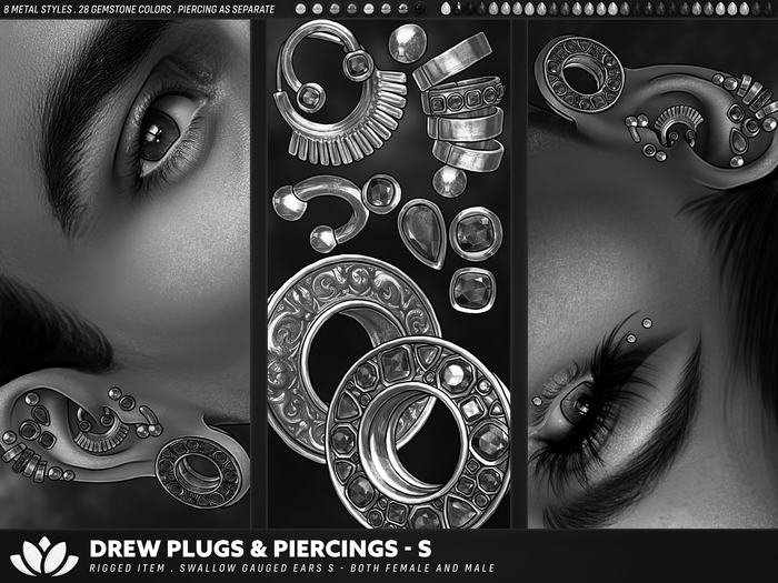 [BL] Drew plugs&piercing S // fatpack DEMO