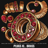[BL] Drew plugs&piercing XL // brass