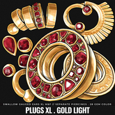 [BL] Drew plugs&piercing XL // gold light