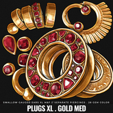 [BL] Drew plugs&piercing XL // gold med