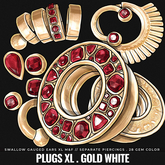 [BL] Drew plugs&piercing XL // gold white