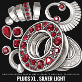 [BL] Drew plugs&piercing XL // silver light