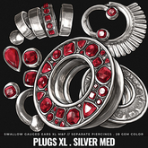 [BL] Drew plugs&piercing XL // silver med