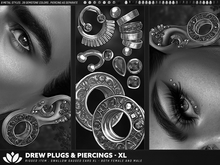 [BL] Drew plugs&piercing XL // fatpack DEMO