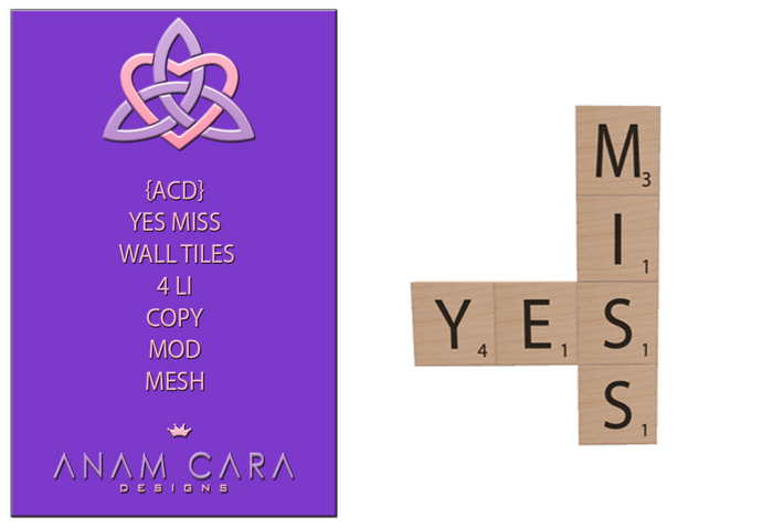 {ACD} Yes Miss Wall Tiles (4LI)