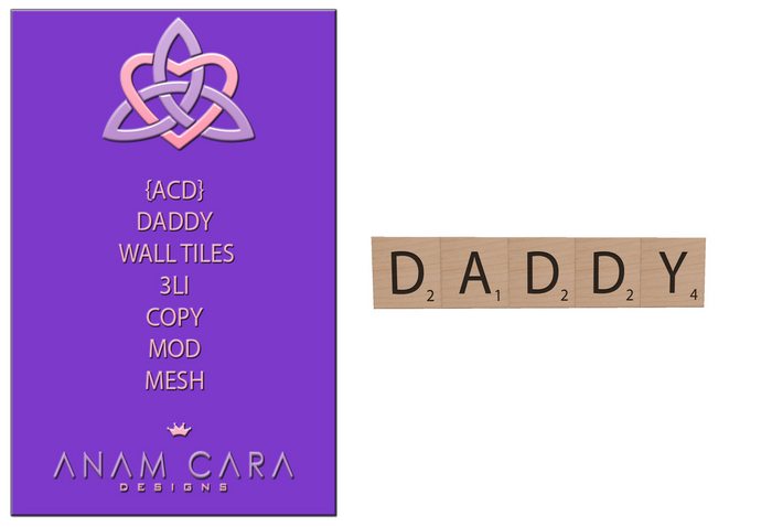 {ACD} Daddy Wall Tiles (3LI)